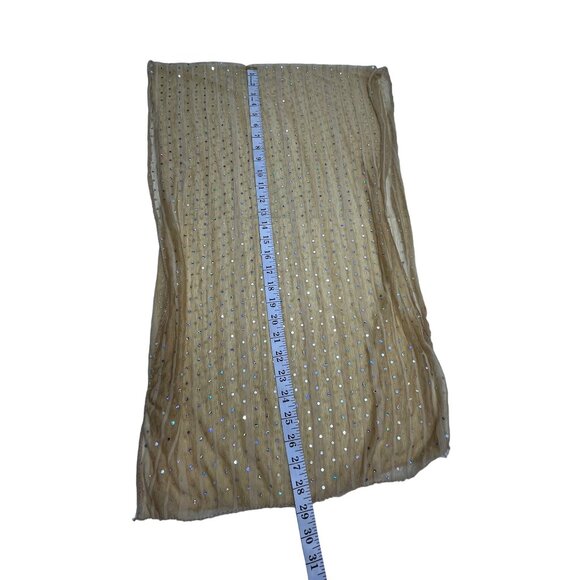 Golden Polka Dot Scarf - Shiny Mustard Yellow Wrap For All Seasons - Lightweight - Picture 2 of 5